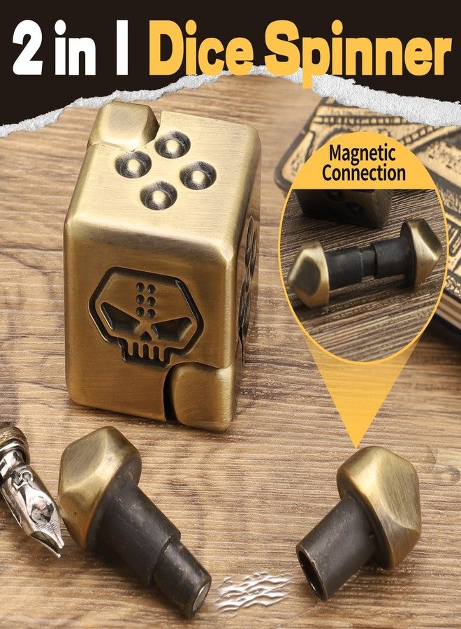Dilabnba Metal Infinity Cube Fidget Spinner for Kids Adults, 2-in-1 Magnet Dice Fidget Hand Toys Focus Finger Spinning Toy, Stress Relief Hand Spinner for Boys Men, Kinetic Desk Toy for Autism Anti Anxiety - Image 4